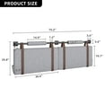 thumbnail image 4 of DWVO Wall-Mounted King Upholstered Headboard, Linen Hanging Headboard with Side Pockets, Gray, 4 of 7