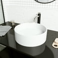 thumbnail image 6 of VIGO Bryant Modern White Matte Stone 15 in. L x 15 in. W x 5 in. H Round Vessel Bathroom Sink, 6 of 9