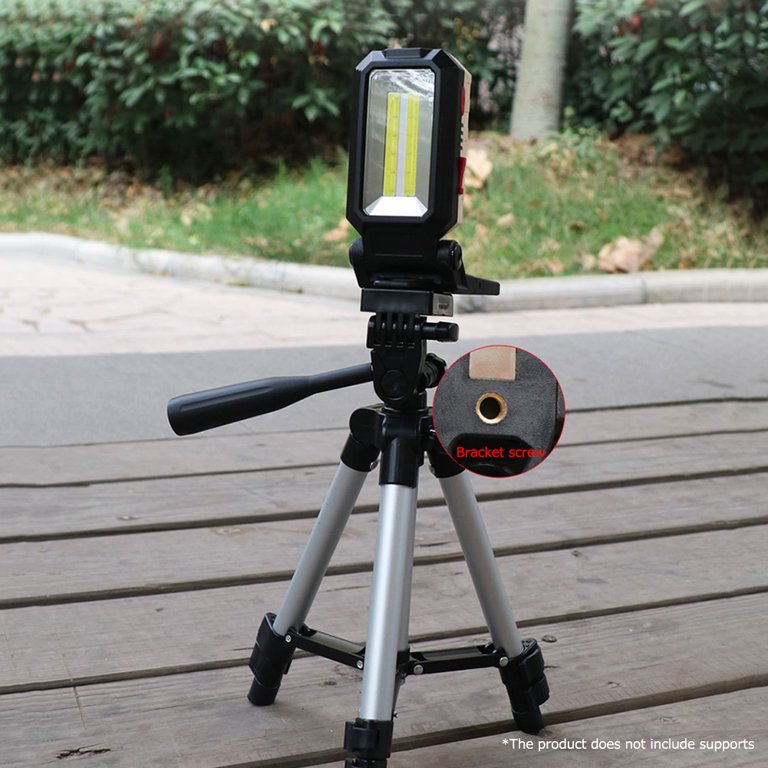 JIFON Portable Camping LED Light USB Interface Powered Lantern Barbecue  Lamp Work Lights with Stand Adjustable Metal Telescoping Tripod 