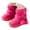 Hot Pink, variant on Kids Girls Boys Winter Snow Boots 3T 4T 5T Suede Fleece Lined Mid Calf Booties Toddler Outdoor Walking Shoes with Pompom Coffee 7.5