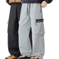 thumbnail image 1 of FRSASU Pantalon de Randonnée Imperméable pour Homme Extérieur Neige Ski Pêche Doublé en Molleton Isolé Coquille Souple Pantalon d'Hiver Gris, 1 of 5