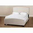 thumbnail image 4 of Baxton Studio Morgan Modern Transitional Beige Fabric Upholstered King Size Panel Bed, 4 of 12