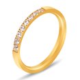 thumbnail image 5 of Anillo de acero de titanio con personalidad simple europea y americana para mujer, anillo de acero inoxidable con circonita de una sola fila de diamantes y oro de 18 quilates para mujer, 5 of 5