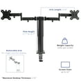 thumbnail image 6 of VIVO Single Motor Stand Up Desk Frame with Electric Dual Monitor Mount, 6 of 8