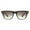 Olive (Green Smoke), variant on Square Rectangular Sunglasses Designer Horn Rim Unisex Shades UV400 Gray Stripes