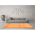 thumbnail image 3 of Ahgly Company Indoor Round Abstract Orange Modern Area Rugs, 3' Round, 3 of 4