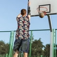 thumbnail image 5 of Naloa rock record Skull artist Basketball Jersey Reversible Men's Mesh Athletic Sports Shirts Training Practice S-4XLLarge, 5 of 6