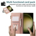 thumbnail image 2 of Dteck Case for Samsung Galaxy S25 Ultra, Magnetic Closure PU Leather Zipper Wallet Case Card Slot Heavy-Duty Protector Phone Cover, Rosegold, 2 of 8