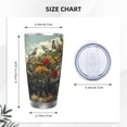 thumbnail image 4 of Bingfone Floral Rhino With Birds for 20 Oz Stainless Steel Travel Mug Double Wall Water Coffee Cup for Home,Office, Outdoor Works Great for Ice Drinks and Hot Beverage-Without Straw, 4 of 8