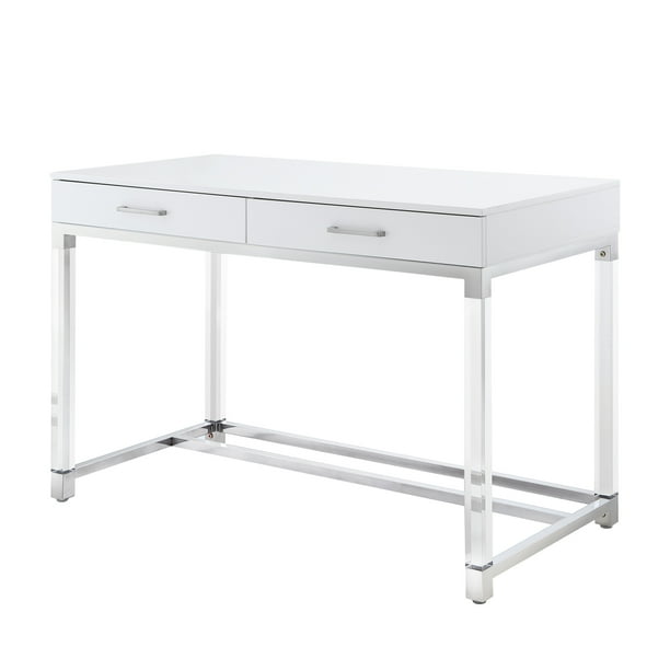 White chrome desk deals