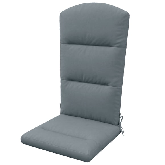 Dark Grey Patio Chair Cushion for Adirondack Chairs, Water-Repellent Polyester Replacement Seat and Back Pads with Ties, Soft & Supportive Outdoor Garden Furniture Cushion