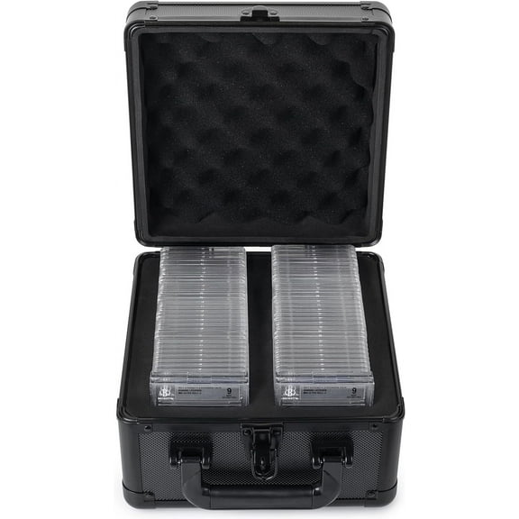 FunGuys Graded Card Storage Box, 2 Row, Holds 70 Slabs, Black