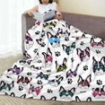 thumbnail image 4 of Cute French Bulldogs Ultra Soft Cozy Flannel Blanket - Lightweight Warm Blankets - Pet Throw Blanket - for Adults Outdoor Travel, Indoor Bed Couch Sofa Room Decor All Seasons 60'''' x 80'''', 4 of 6