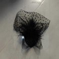 thumbnail image 4 of Women Dotted Fascinator Hat Delicate Flower Feathered Headwear for Girls Delicate Hair Accessories 1920s Clip, 4 of 4