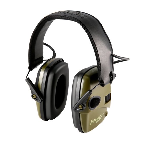 TFixol Foldable Hunting Ear Protection Headphones with Noise Reduction, Built-in Microphone, and Safe 82 dB Amplification - Green