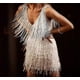 thumbnail image 4 of Women's Fringe Dress Sexy Feather Tassels Mini Dress, 4 of 5