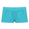 thumbnail image 5 of Mufeng Girls Athletic Dance Shorts Gymnastics Leotard Booty Shorts Active Workout Shorts Bottoms Blue Green 16, 5 of 6