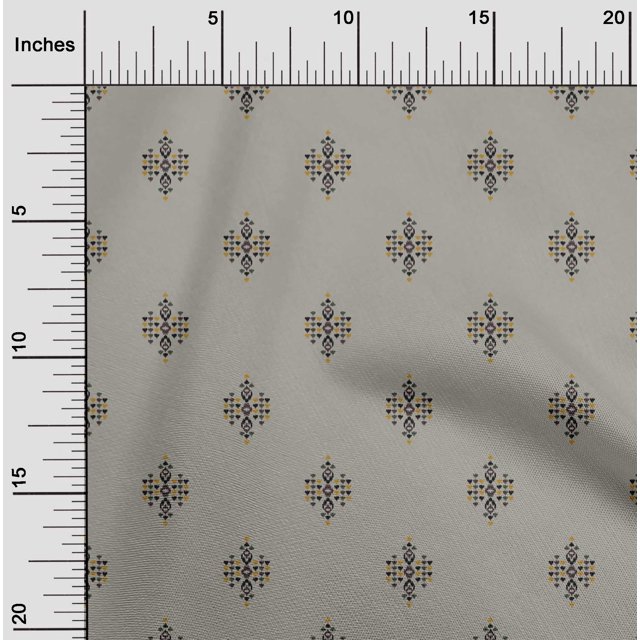 oneOone Viscose Chiffon Fabric Geometric Ikat Print Sewing Fabric BTY 42 Inch Wide