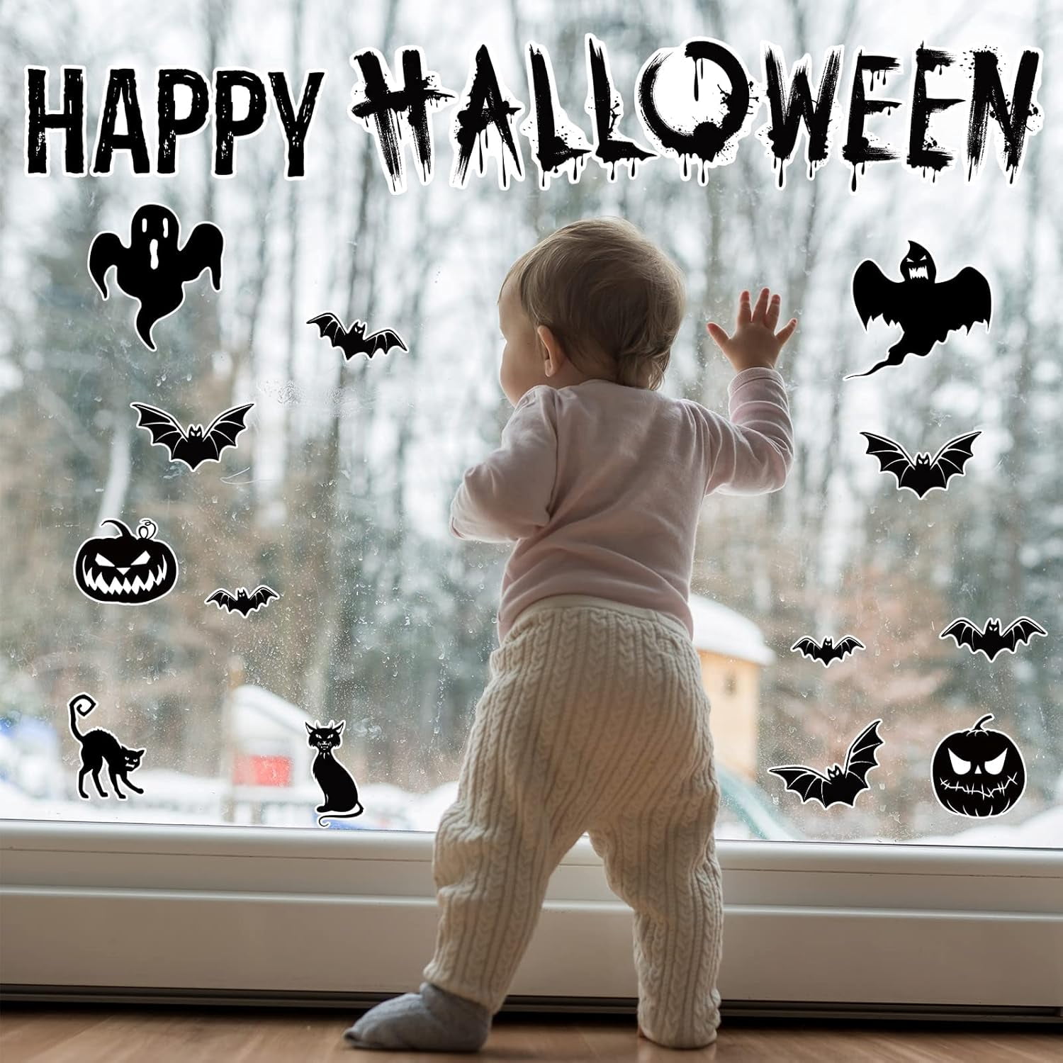 QTH Halloween Garage Door Decoration Black Garage Door Magnets Magnetic Decorations Bat Magnet Garage Decorations Refrigerator Magnets Magnetic Decal for Car Kitchen Fridge Vehicles (Spooky Style)