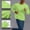Green, variant on Zylanna Men's T-Shirts Tee, Crew Neck Breathable Solid Color Long Sleeve Tops for Activewear Sports Gray