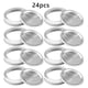 thumbnail image 2 of Kearding Tapas de tarro de masón de boca regular de 86mm, 24 Uds., tapas de tarro de conservas de masón a prueba de fugas con anillo de Cocina y Comedor Plata, 2 of 6