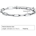 thumbnail image 5 of Stainless Steel Classic Plain Oval Chain Style Bracelet, 5 of 8