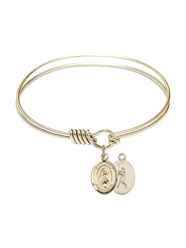 Sebastian Surfing Charm On A 7 1/2 Inch Round Double Loop Bangle Bracelet St