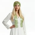 thumbnail image 2 of Unique Bargains 1 Pc Scarf Sequined Cut-Out Neck Scarf Green, 2 of 6