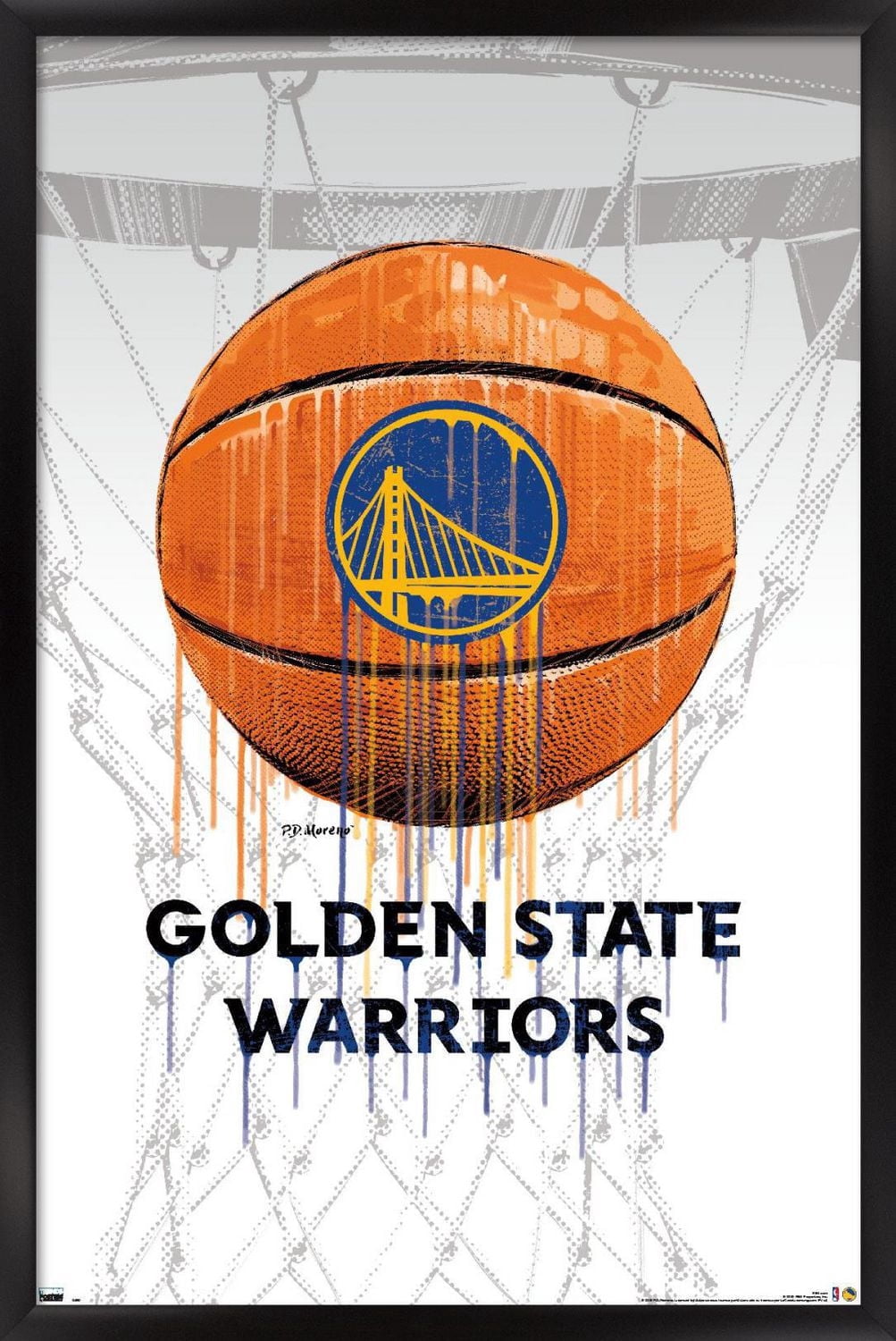 NBA Golden State Warriors - Drip Ball 20 Wall Poster, 22.375" x 34"