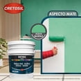 thumbnail image 2 of Cretosil Pintura Vinil Acrílica Mate Interior/Exterior 19 Litros (Color Aqua Marina), 2 of 5