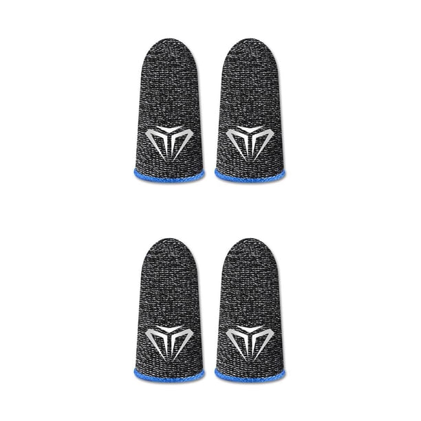 Seitruly 10 piezas de fundas para los dedos para juegos de teléfonos móviles, guantes antideslizantes sensibles al sudor, cubiertas de fibra ultrafinas Azul Tipo 1 2piezas