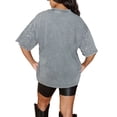 thumbnail image 2 of Women's Gameday Couture Gray Kansas City Chiefs Oversized Mini Rhinestone Classic T-Shirt, 2 of 3