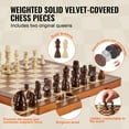 thumbnail image 5 of VEVOR Magnetic Wooden Chess Set, 15 inch 2-IN-1 Chess Checkers Game Set, Folding Chess Board Games for Adults Kids, 2 Queens Portable Travel Gift Chess Set for Tournament Professional Beginner, 5 of 9
