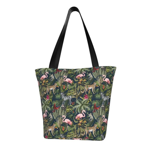 Easygdp Flamingos And Palm Leaves Bolso de Hombro para Mujer, Bolso Bandolera y Cartera de Mano Elegante para Uso Diario