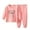 Pink, variant on Qingpeng Toddler Boys Girls Pajama Set Kids Long Sleeve Cute Print Crewneck Pullover Tops & Pjs Pants Set Fall Winter Sleepwear Clothes Outfit