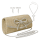 thumbnail image 1 of Bolsos De Noche Embrague Para Mujer Con Pendientes Collars Xtellar dorado, 1 of 3