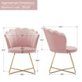 thumbnail image 2 of Duhome Velvet Accent Chair for Living Room Bedroom, Makeup Vanity Chair with Gold Metal Legs Salmon Pink, 2 of 7