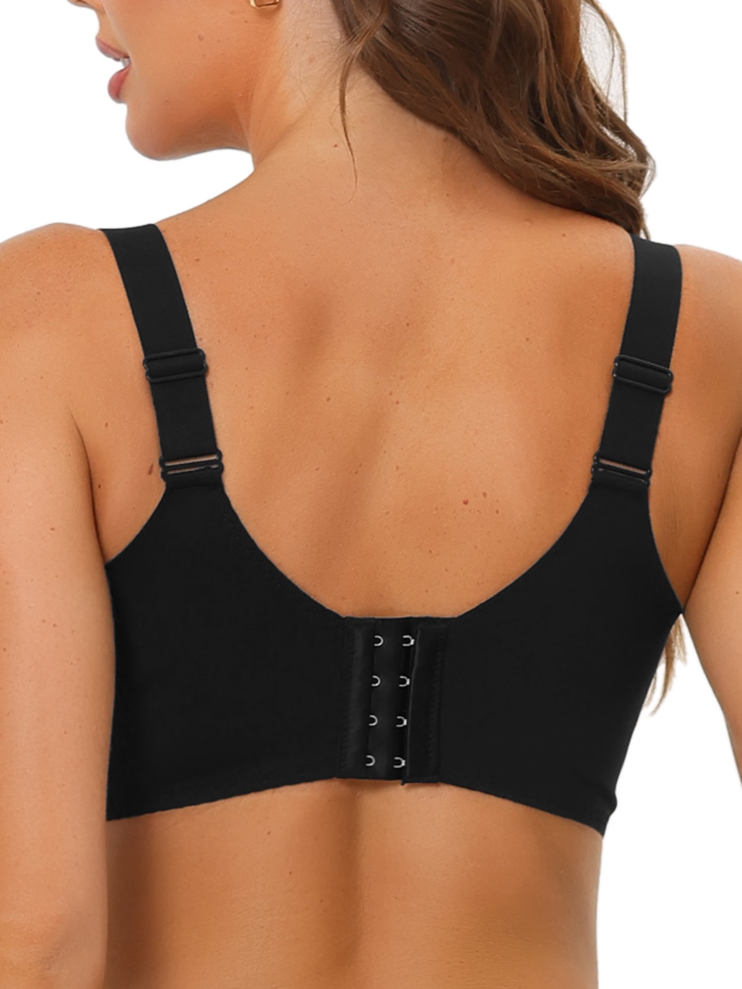 Unique Bargains Women's Adjustable Straps Full Coverage Mesh Underwire Bras 40D Black