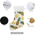thumbnail image 3 of Coolnut 17.7 Inch Christmas Stockings, 1 PCS Watercolor Pineapple Presonalized Large Stocking Sock for Family Holiday Xmas Party Decorations, 3 of 7
