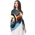 thumbnail image 5 of Christmas Snowman Retro Chic Chiffon Silk Scarf for Women - Lightweight and Breathable - Elegant 180x73cm Wrap for Any Occasion, 5 of 6