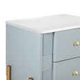 thumbnail image 4 of Christopher Knight Home 2-Drawer Nightstand, Bedside Table with Gold Metal Handles and Legs, Blue, 4 of 10
