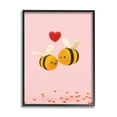 thumbnail image 2 of Stupell Industries Romantic Bumblebees Pink Hearts Holiday Photography Gray Framed Art Print Wall Art, 2 of 5
