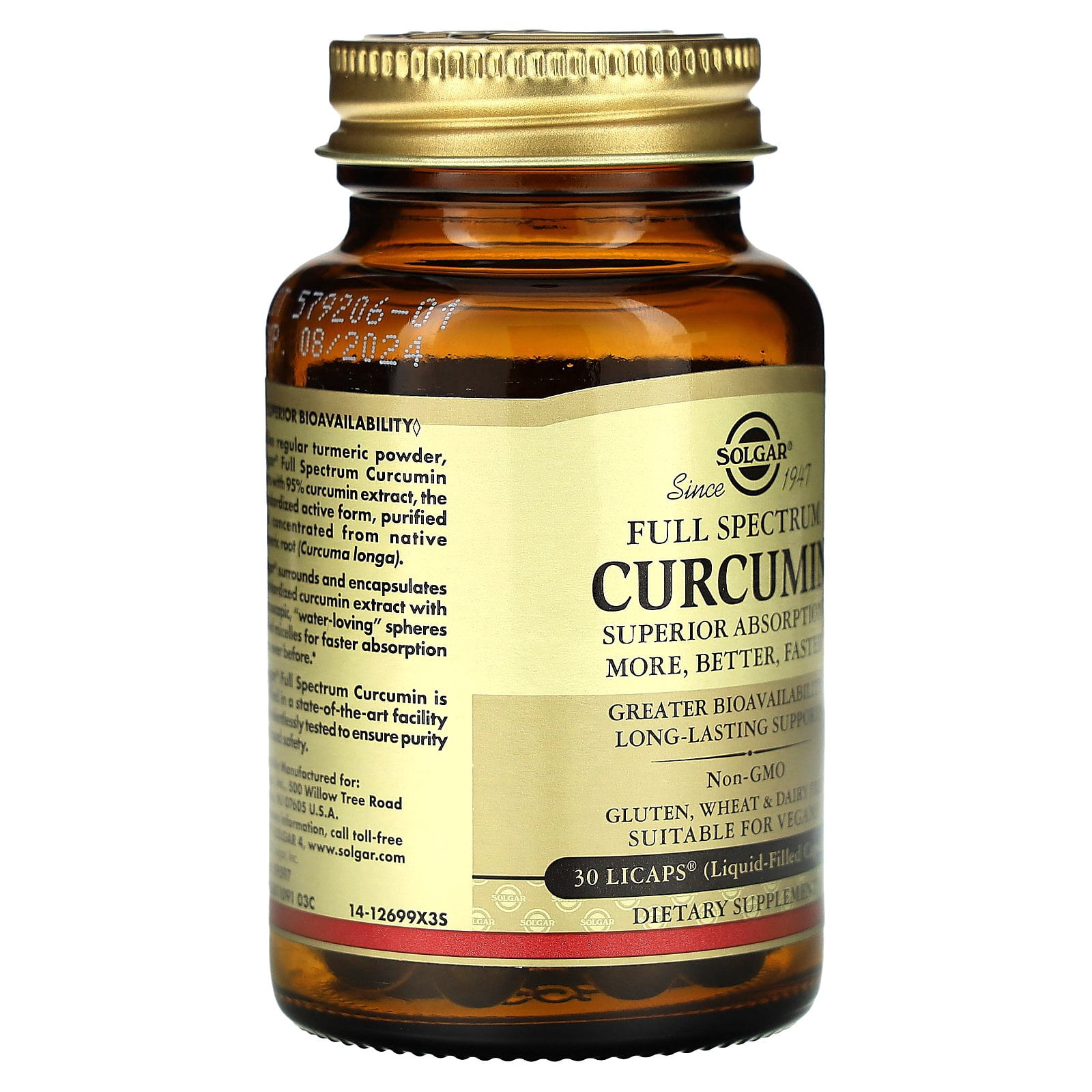 Solgar Full Spectrum Curcumin  - 30 Softgels