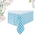 thumbnail image 7 of Spring Blue White Gingham Tablecloth Fabric for Easter Liberty (60 x 84 Rectangle), 7 of 7