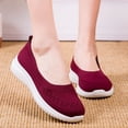 thumbnail image 4 of Willtoo Orthopedic Womens Knitted Flat Walking Shoes Comfortable Slip On Mesh Lightweight Sneakers Casual Soft Gym Non Slip Loafers, 4 of 4