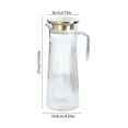 thumbnail image 3 of Weloille Pichet d'Eau Froide Transparent à Rayures en PC avec Couvercle en Acier Inoxydable, 1 Pce Pichet d'Eau de Grande Capacité Résistant à la Chaleur, Distributeur Étanche Sans BPA pour la Maison, le Restaurant et le Bureau, 3 of 6