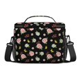 thumbnail image 3 of Lunch Box Pioneer Flower Floral Print Pattern Insulated Lunch Bag for Women Men,Medium Leakproof Lunchbox Cooler Bag Adjustable Strap,10 X 6.7 X 8 Inches, 3 of 6
