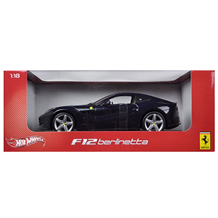 Ferrari F12 Berlinetta Blue 1/18 Diecast Model Car by Hot Wheels