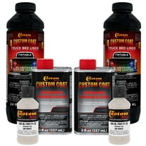 Custom Coat GM White 2 Quart (1/2 Gallon) Urethane Spray-On Truck Bed Liner Kit - Easy Mixing , Prevent Stop Rust