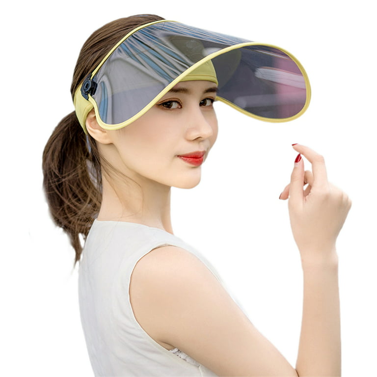 Unisex Summer Anti-UV Sun Hat SPF50+ Wide Brim Adjustable Visor
